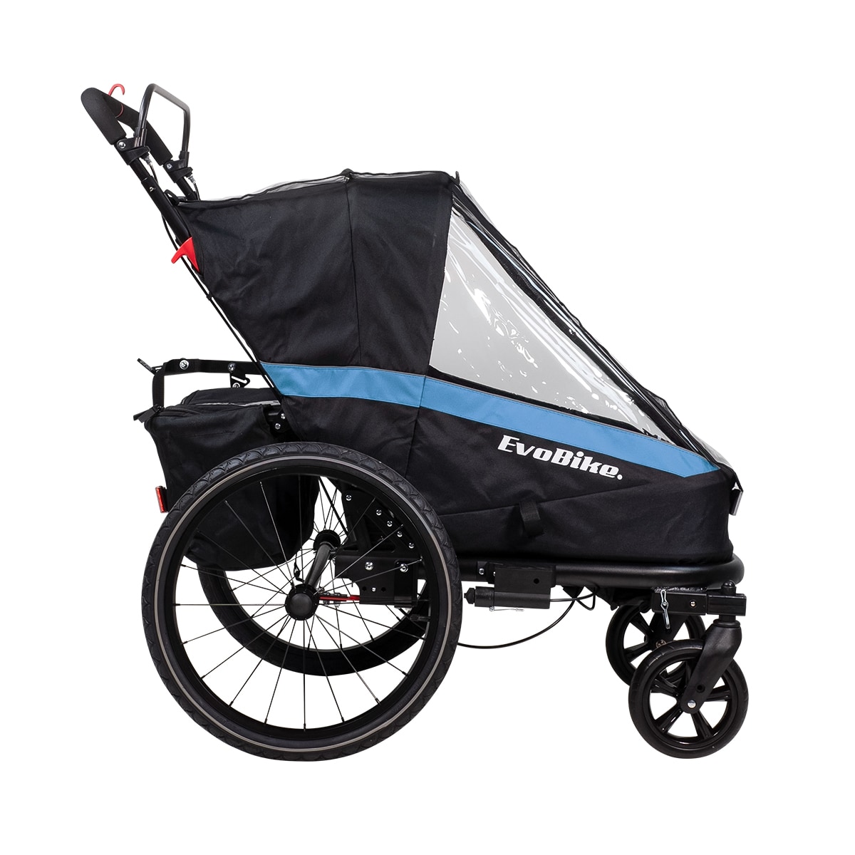 Sykkelvogn Evobike Väddö Barnevognsett/Stroller – Svart/Blå