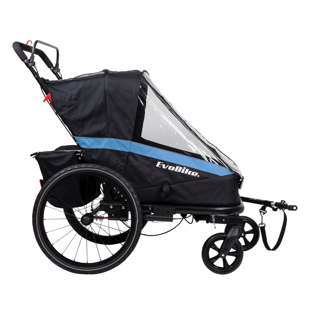 Sykkelvogn Evobike Väddö Barnevognsett/Stroller – Svart/Blå